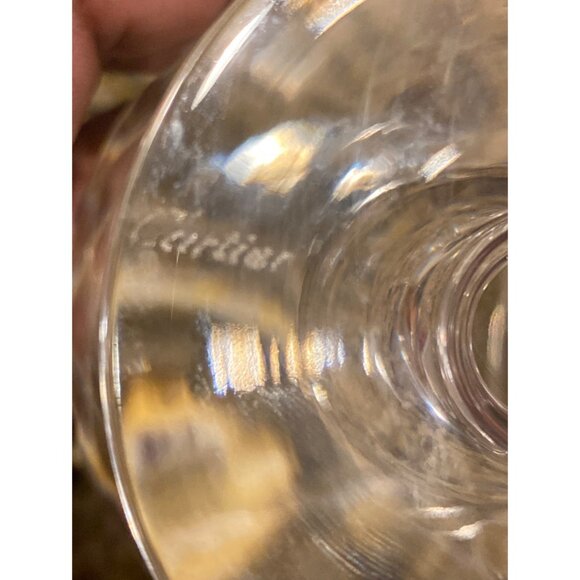 Vintage Signed Cartier Cut Crystal Cordial Glass/Mini Brandy Snifter 4.5" - Picture 7 of 7